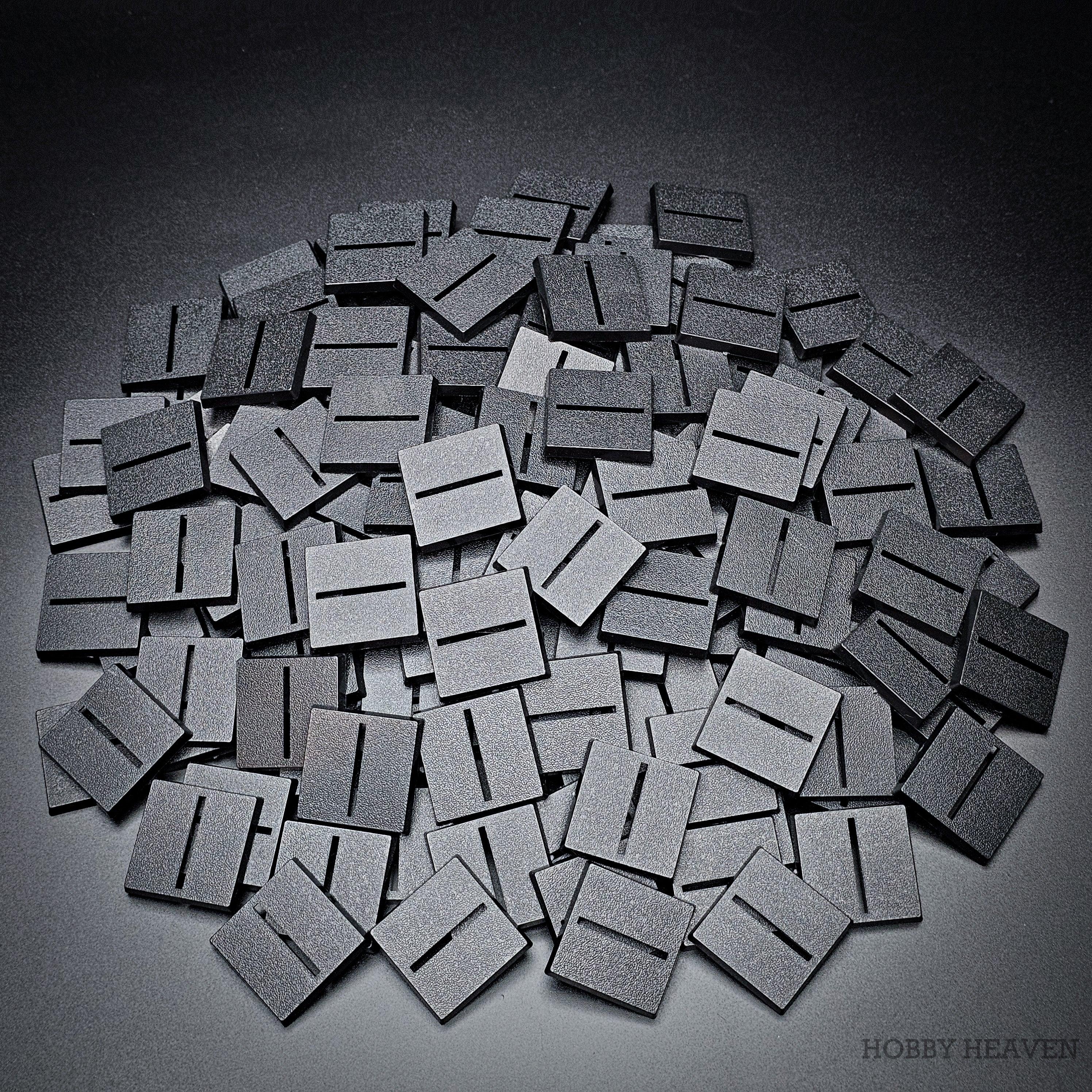 Base 30mm Square Parallel Slotted Plastic Bases