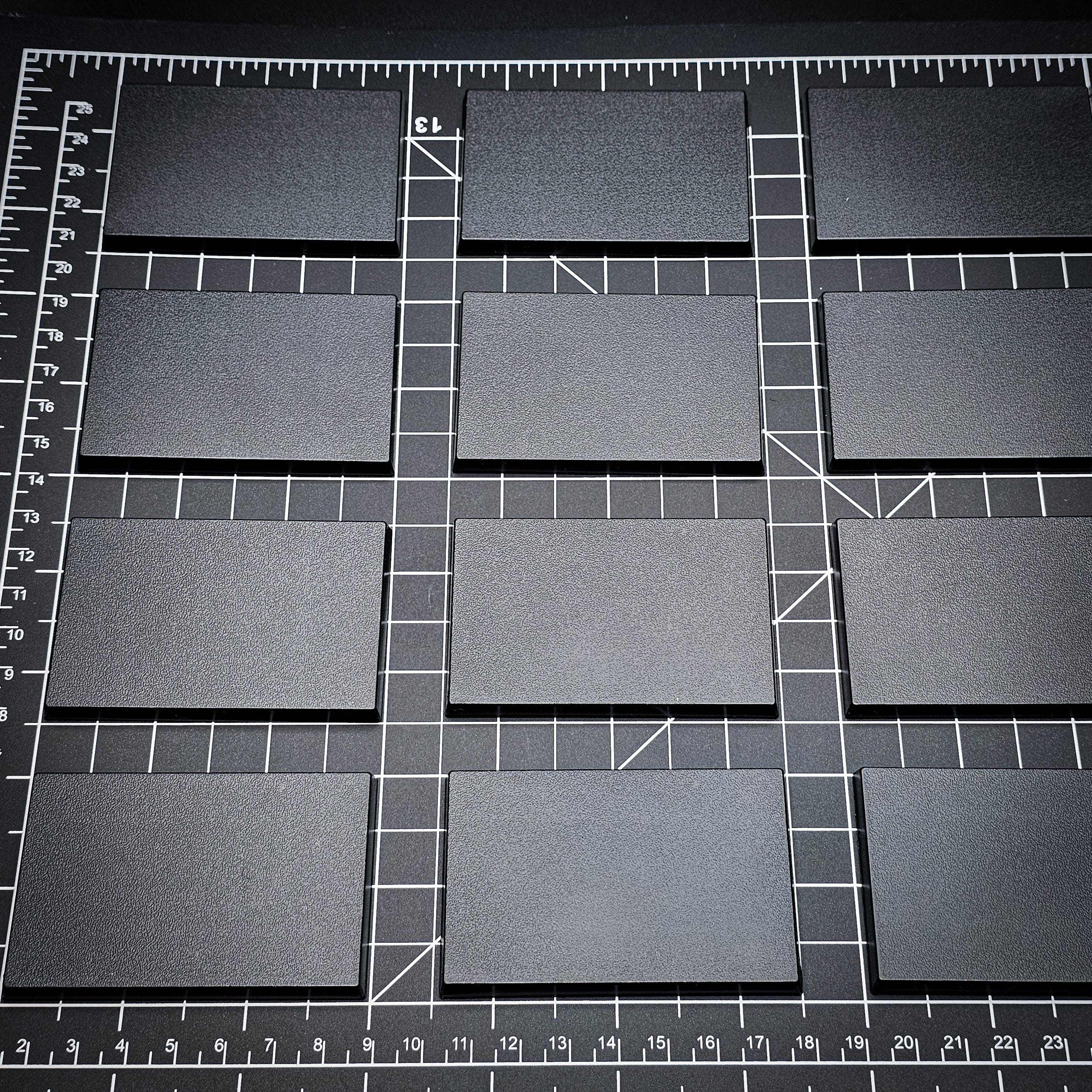 Base 50x75mm | 75x50mm Rectangular Plain Plastic Bases | Versatile Miniature Stands