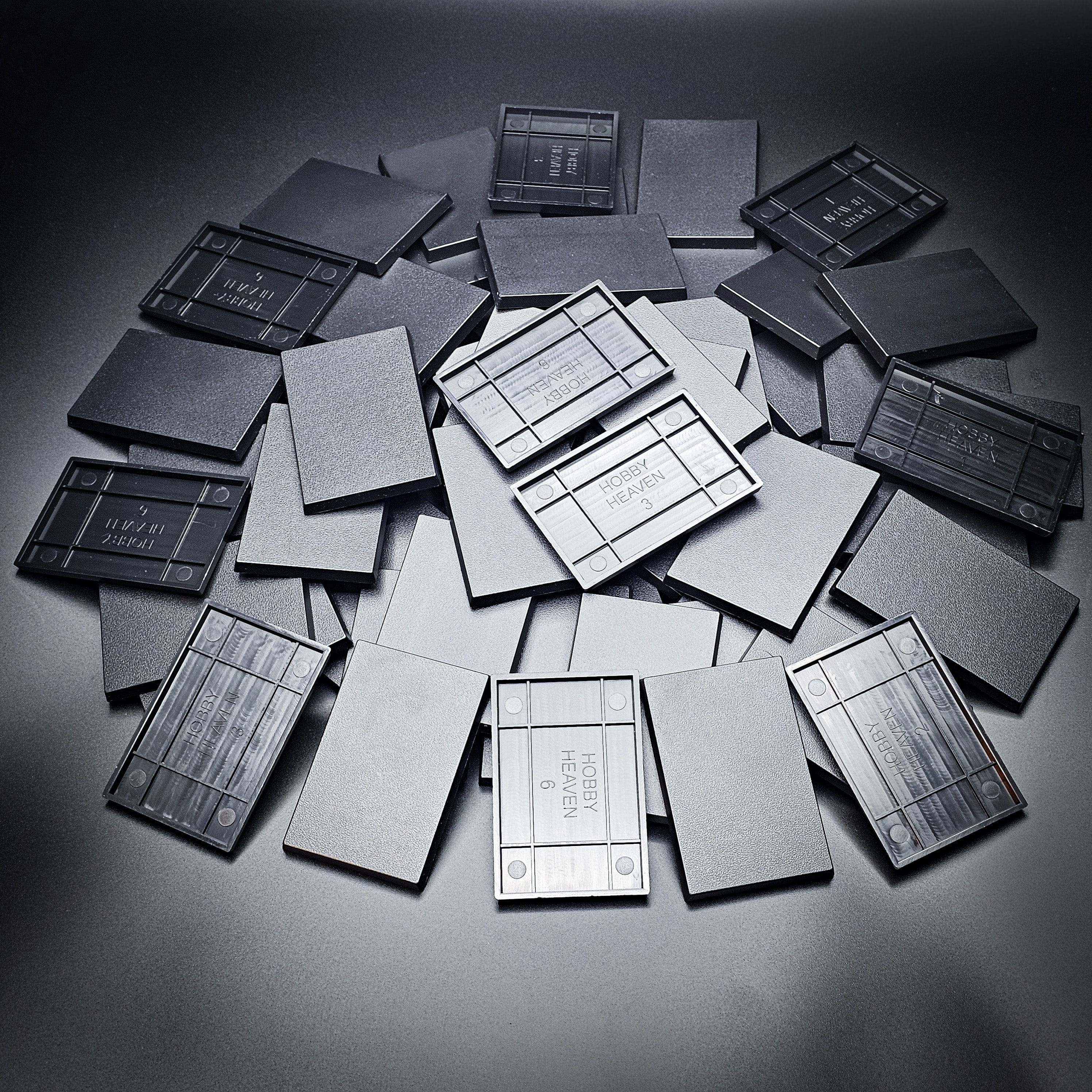 Base 100 50x75mm | 75x50mm Rectangular Plain Plastic Bases | Versatile Miniature Stands 5061001180691