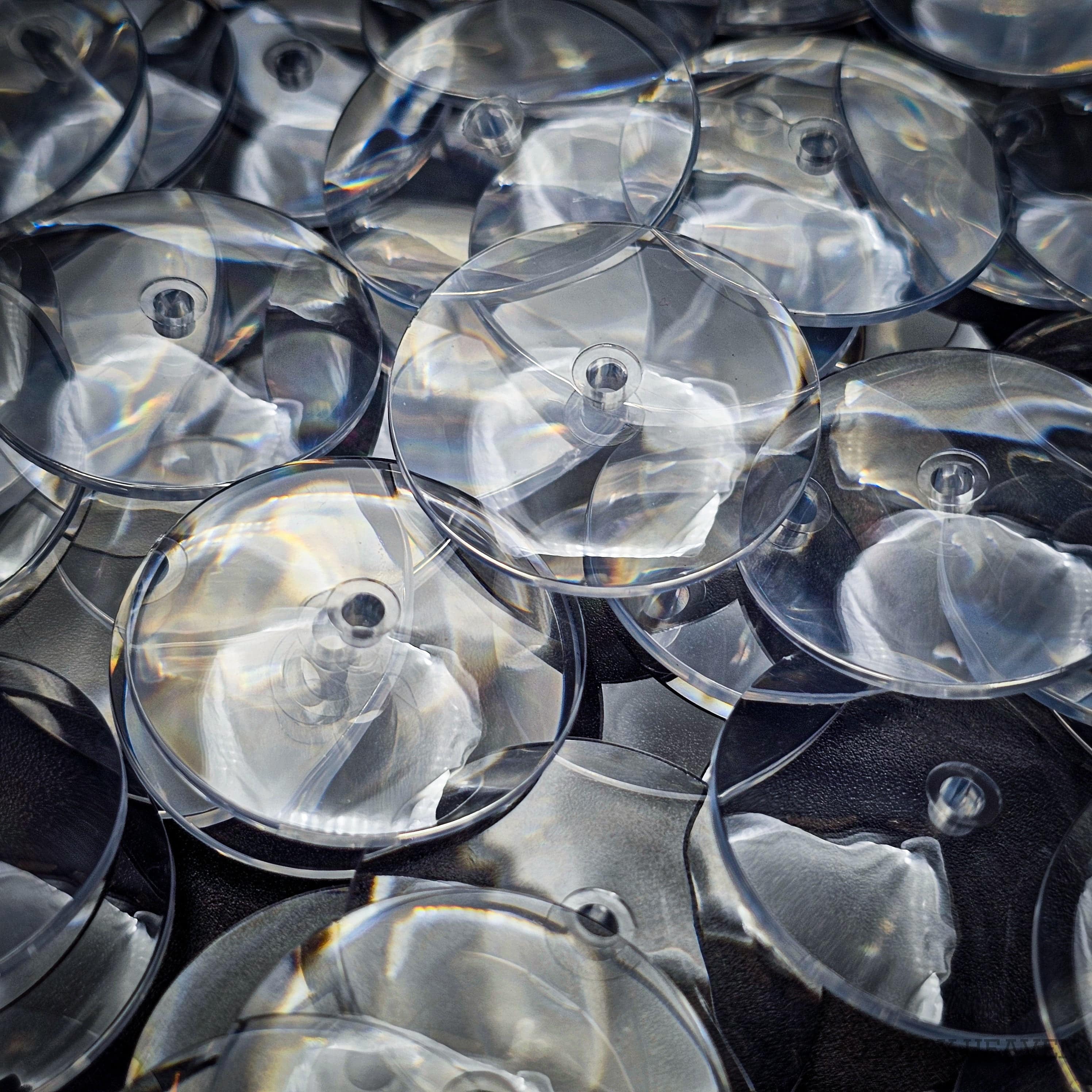 Base 32mm Round Flying Clear Plastic Base