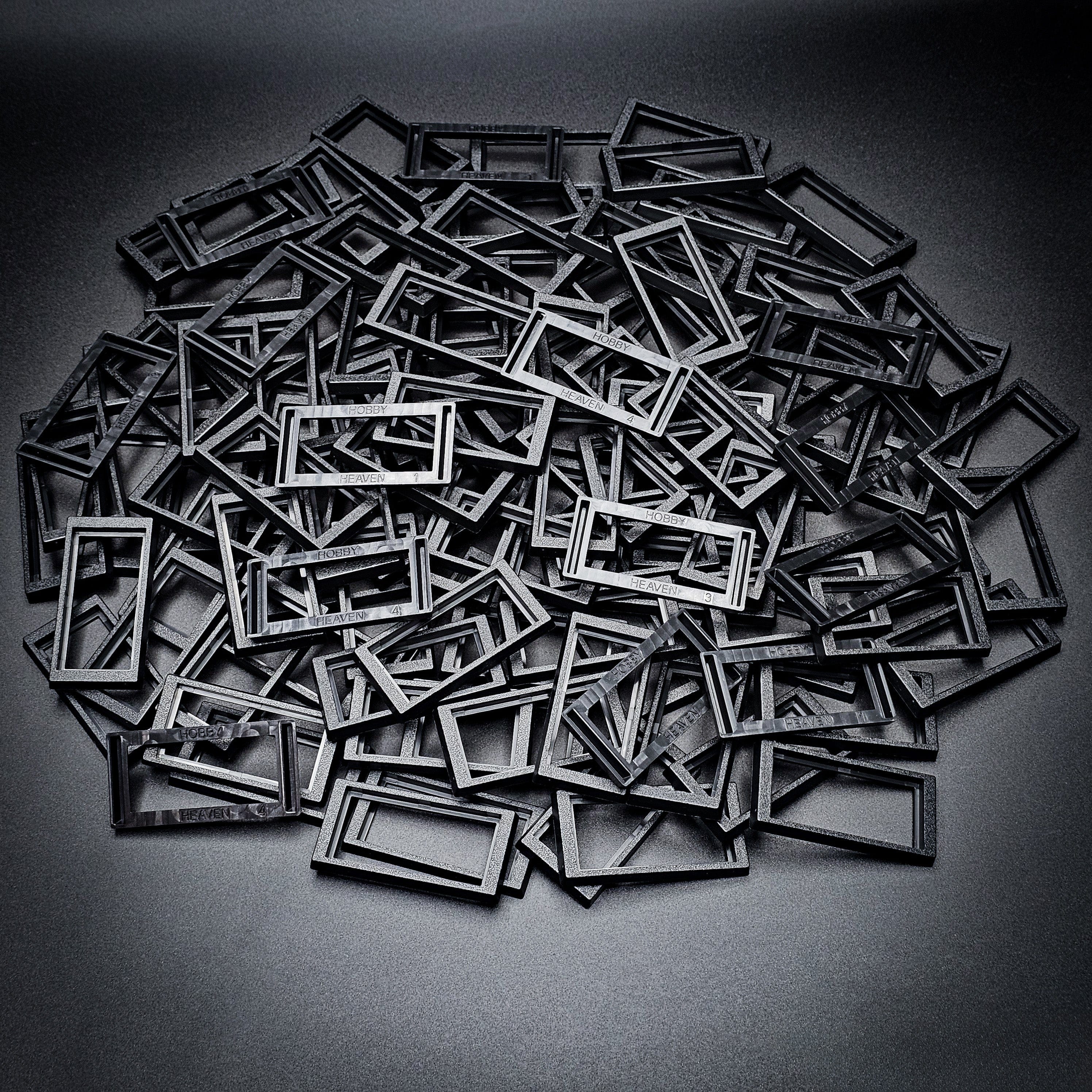 Base 50x24mm to 60x30mm Rectangle Bases Converters ABS Plastic