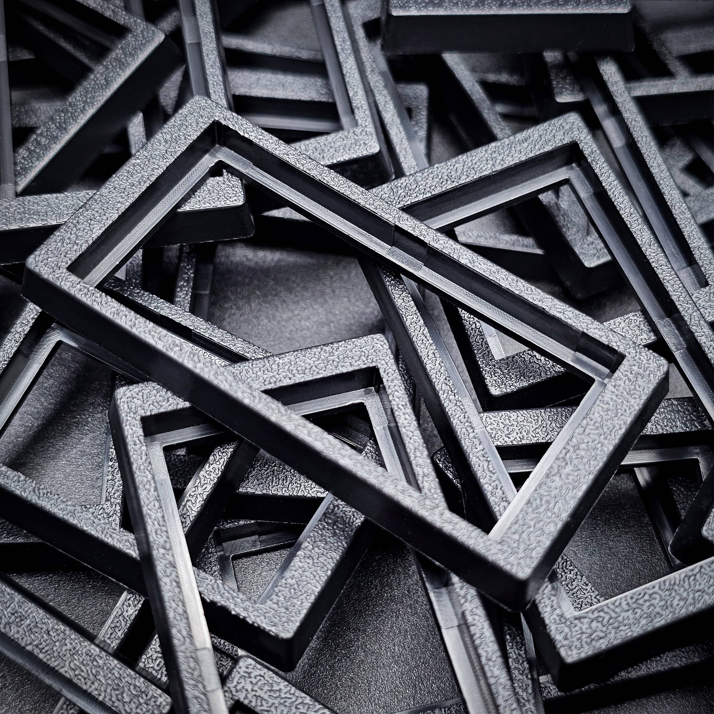Base 50x24mm to 60x30mm Rectangle Bases Converters ABS Plastic
