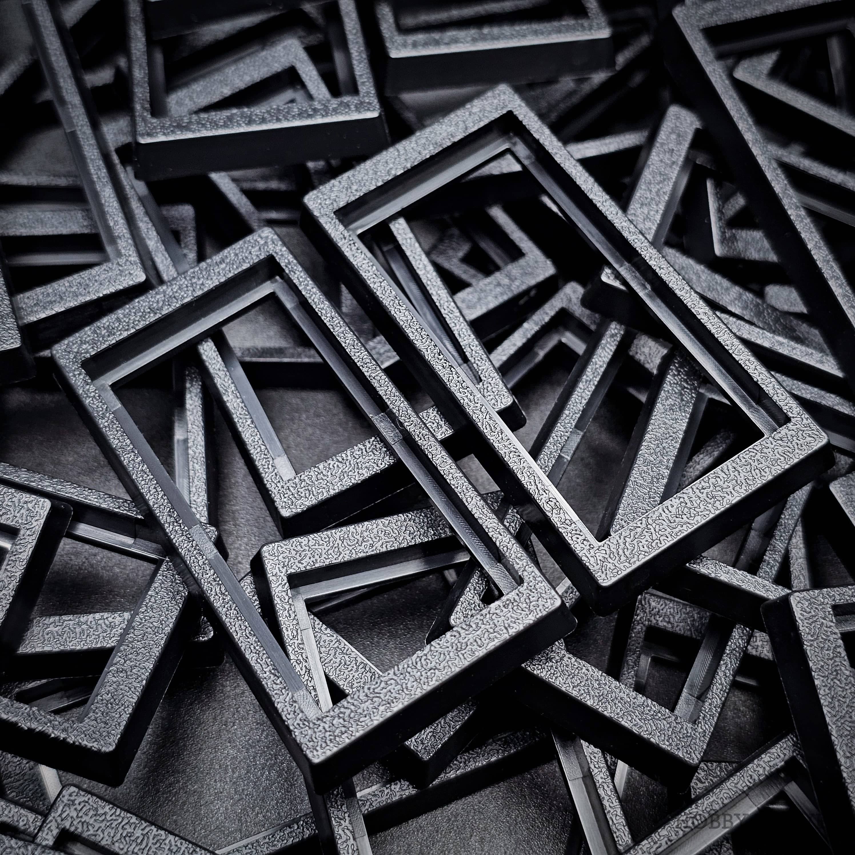 Base 50x24mm to 60x30mm Rectangle Bases Converters ABS Plastic
