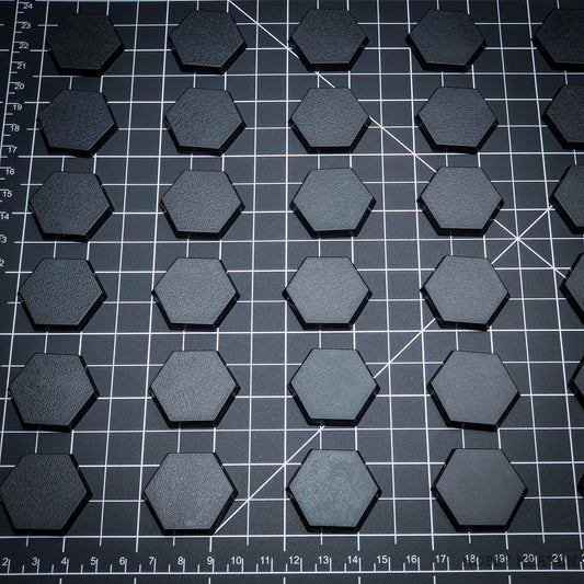 Base 30mm Hexagonal Plain Plastic Bases