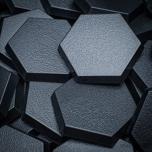 Base 30mm Hexagonal Plain Plastic Bases
