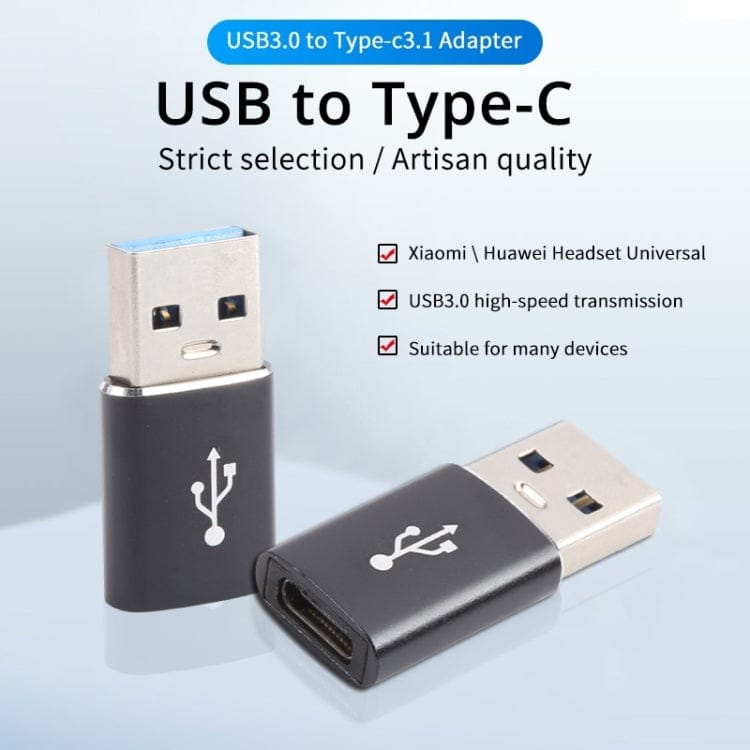 Mobile Accessories 3 PCS USB-C / Type-C Female to USB 3.0 Male Aluminum Alloy Adapter, Support Charging & Transmission Data, USB 3.0