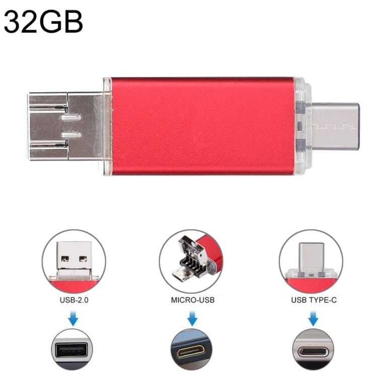 Mobile Accessories 32GB / Red For Type-C Smartphones & PC Computer, 32GB