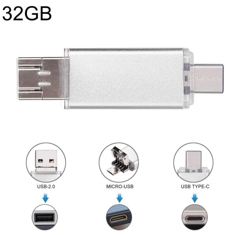 Mobile Accessories 32GB / Silver For Type-C Smartphones & PC Computer, 32GB