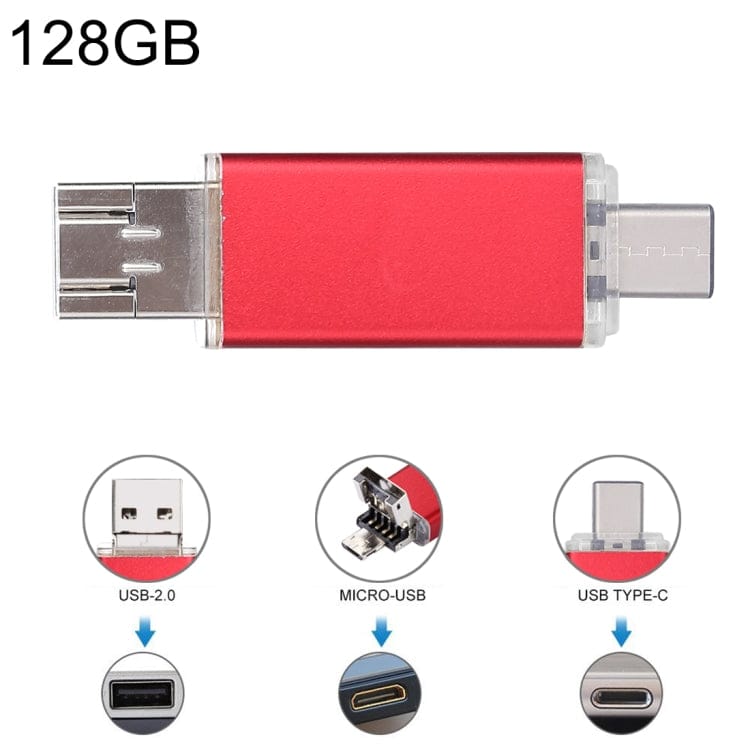 Mobile Accessories 128GB / Red For Type-C Smartphones & PC Computer, 128GB