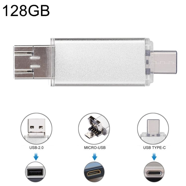 Mobile Accessories 128GB / Silver For Type-C Smartphones & PC Computer, 128GB