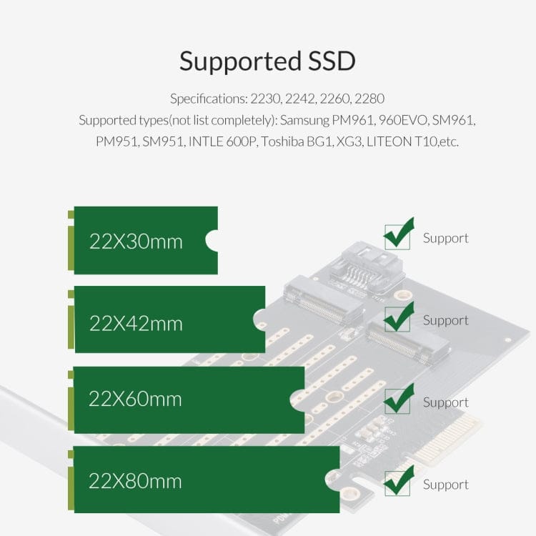Computer & Networking ORICO PDM2 M.2 NVME to PCI-E 3.0 X4 Expansion Card