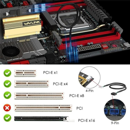 WN675X3-C WAVLINK WN675X3-C WiFi 6E Pcie WiFi Network Card Adapter Triple Band AX210 AX5400, WN675X3-C