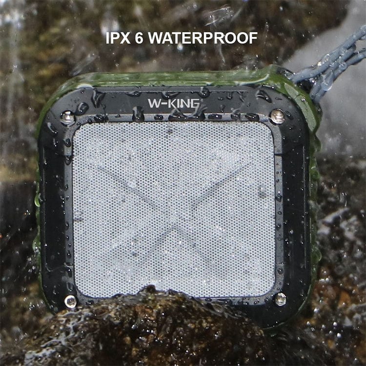 W-KING S7 Mini Wireless Waterproof Loudspeaker With TF/FM/AUX/NFC Bluetooth Bike Speaker(Army Green)