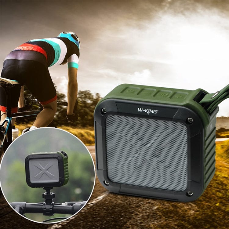 W-KING S7 Mini Wireless Waterproof Loudspeaker With TF/FM/AUX/NFC Bluetooth Bike Speaker(Army Green)