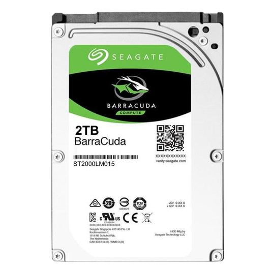 2 TB Seagate 2.5" BarraCuda Hard Drive 5400RPM 7mm with up to 5TB 763649098318