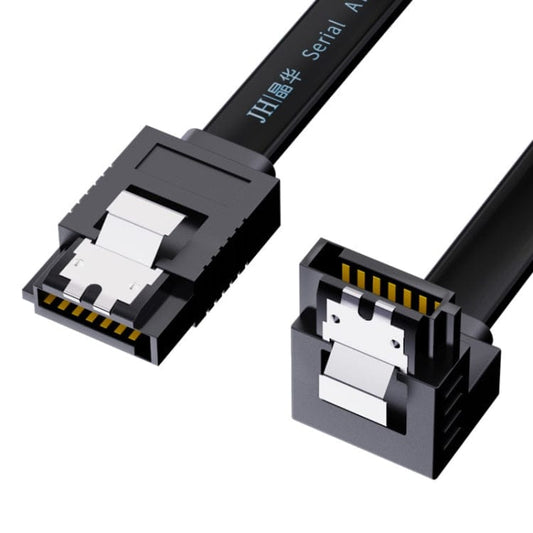 High Speed SATA3.0 SSD Serial Cable 0.45m JINGHUA U510B High Speed SATA3.0 SSD Serial Cable(Black Straight To Bend) 605609150813