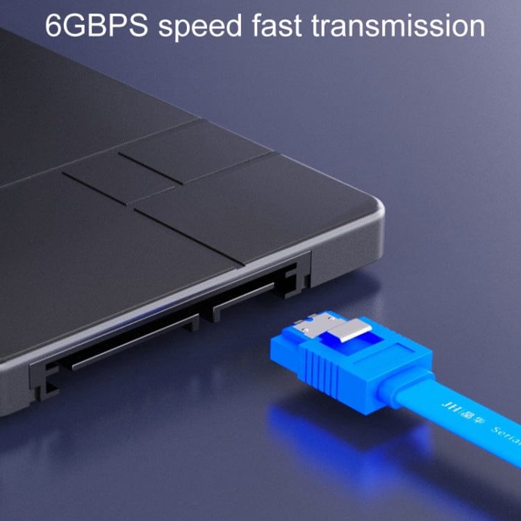 High Speed SATA3.0 SSD Serial Cable 0.45m JINGHUA U510B High Speed SATA3.0 SSD Serial Cable(Blue Straight To Bend) 987003780538