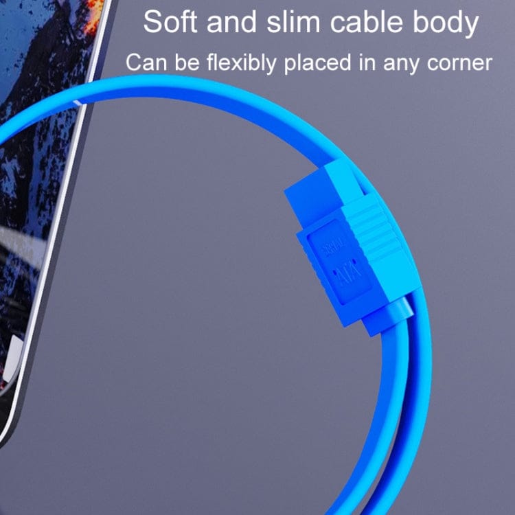 High Speed SATA3.0 SSD Serial Cable 0.45m JINGHUA U510B High Speed SATA3.0 SSD Serial Cable(Blue Straight To Bend) 987003780538