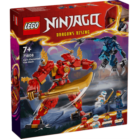 Toys & Games > Toys > Construction Toys > Interlocking Blocks > LEGO > LEGO Ninjago Lego Ninjago 71808 Kai's Elemental Fire Mech Playset for Ages 7 and Up 5702017584522