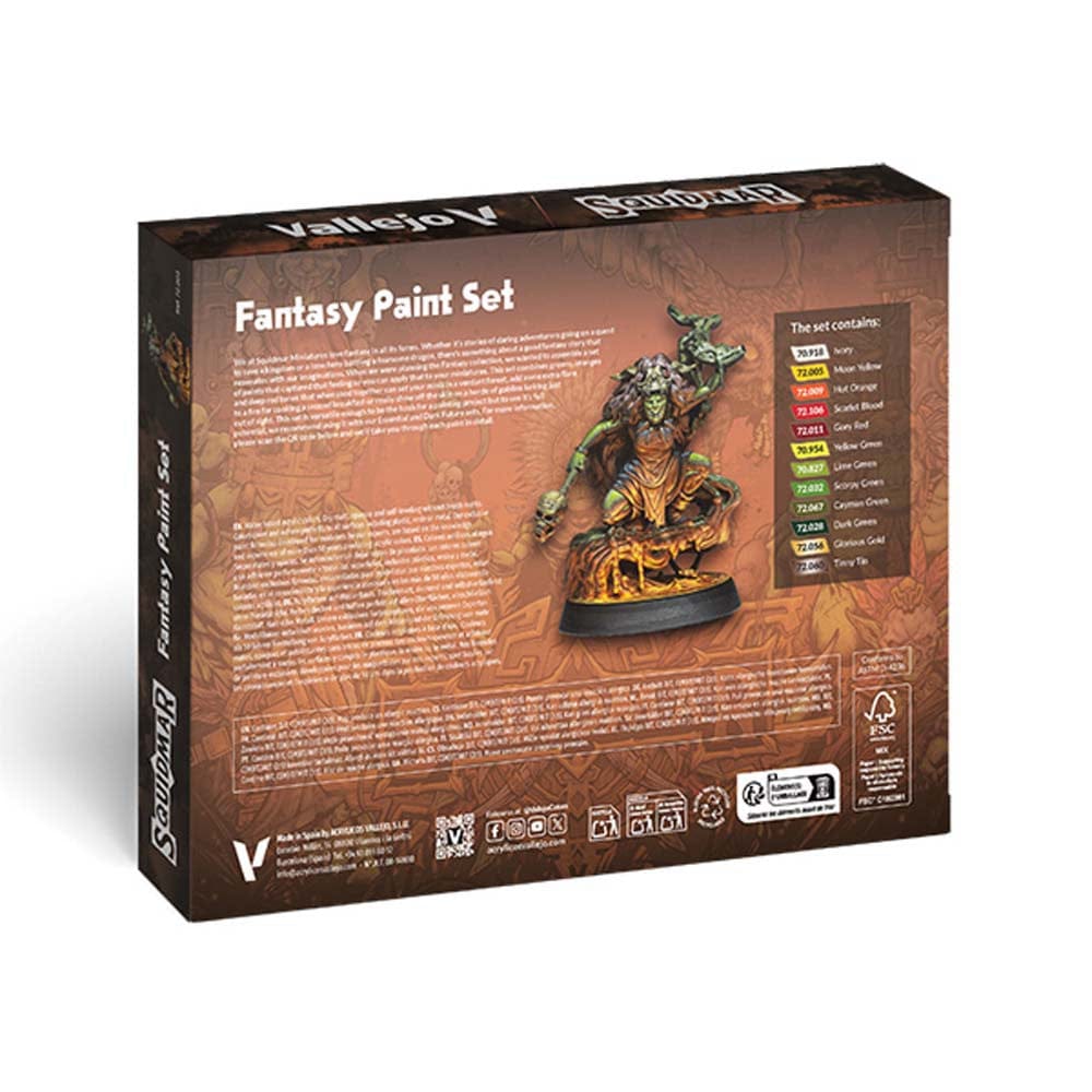Paint Vallejo Squidmar Fantasy Paint Set (x12) 8429551722032