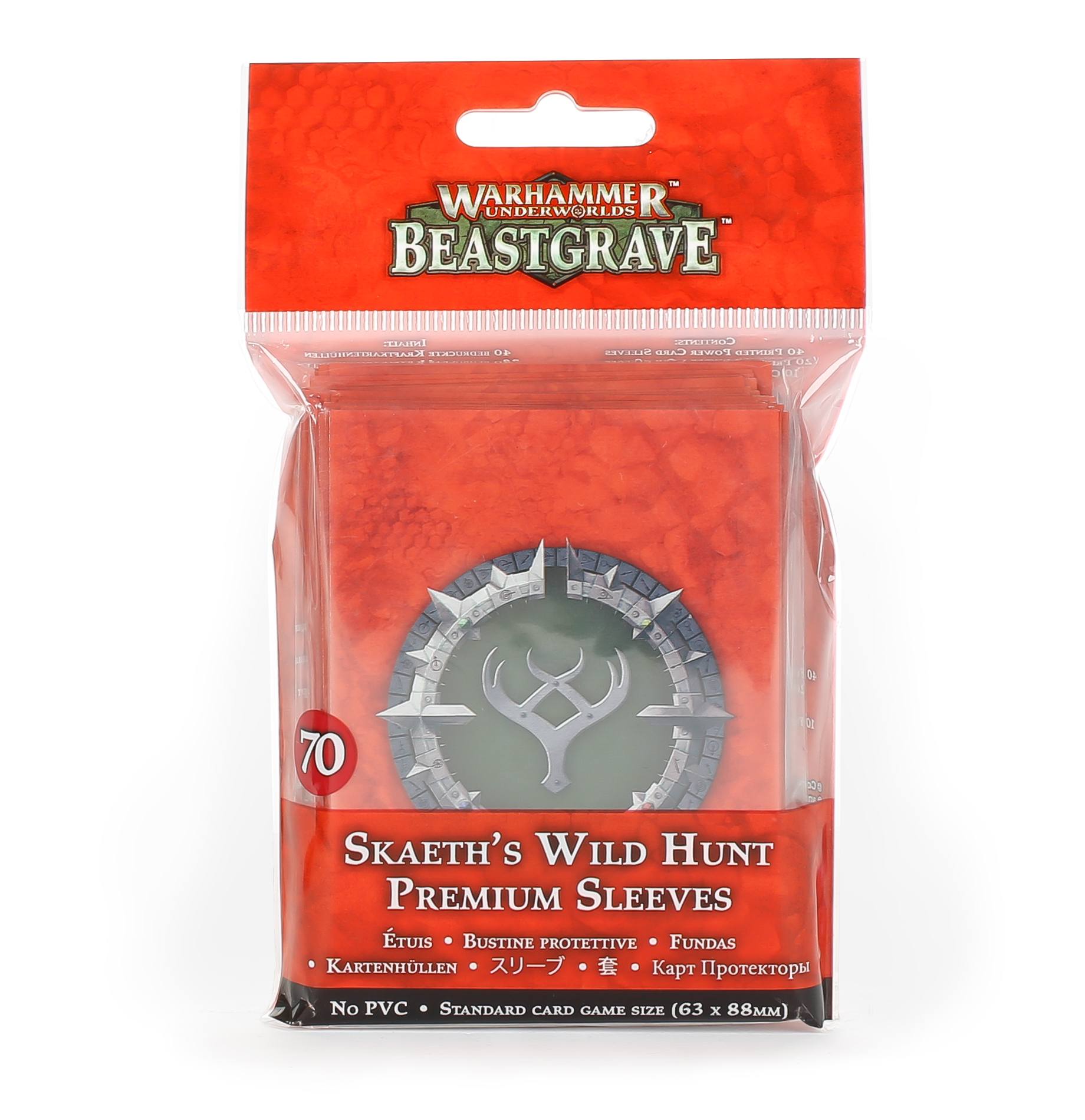 WARHAMMER UNDERWORLDS WHU BEASTGRAVE: SKAETH'S WILD HUNT PREMIUM SLEEVES (EL) 5011921126163