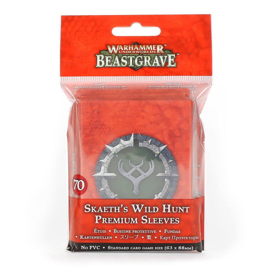 WARHAMMER UNDERWORLDS WHU BEASTGRAVE: SKAETH'S WILD HUNT PREMIUM SLEEVES (EL) 5011921126163