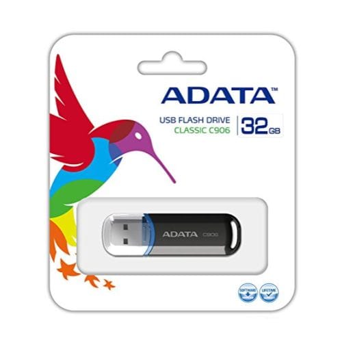 32 GB Black ADATA C906 Series USB 2.0 Memory Pen 4713435791912
