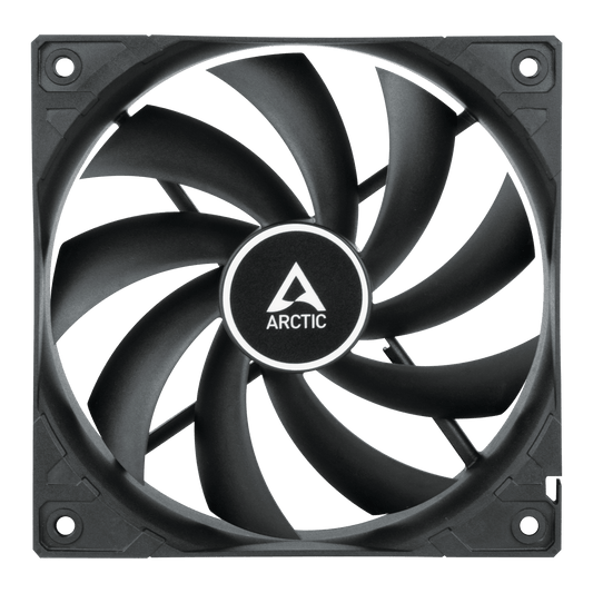 Arctic F12 Low Noise 12cm Case Fan with 9 Blades & Fluid Dynamic 1350 RPM Value Pack 4895213703291