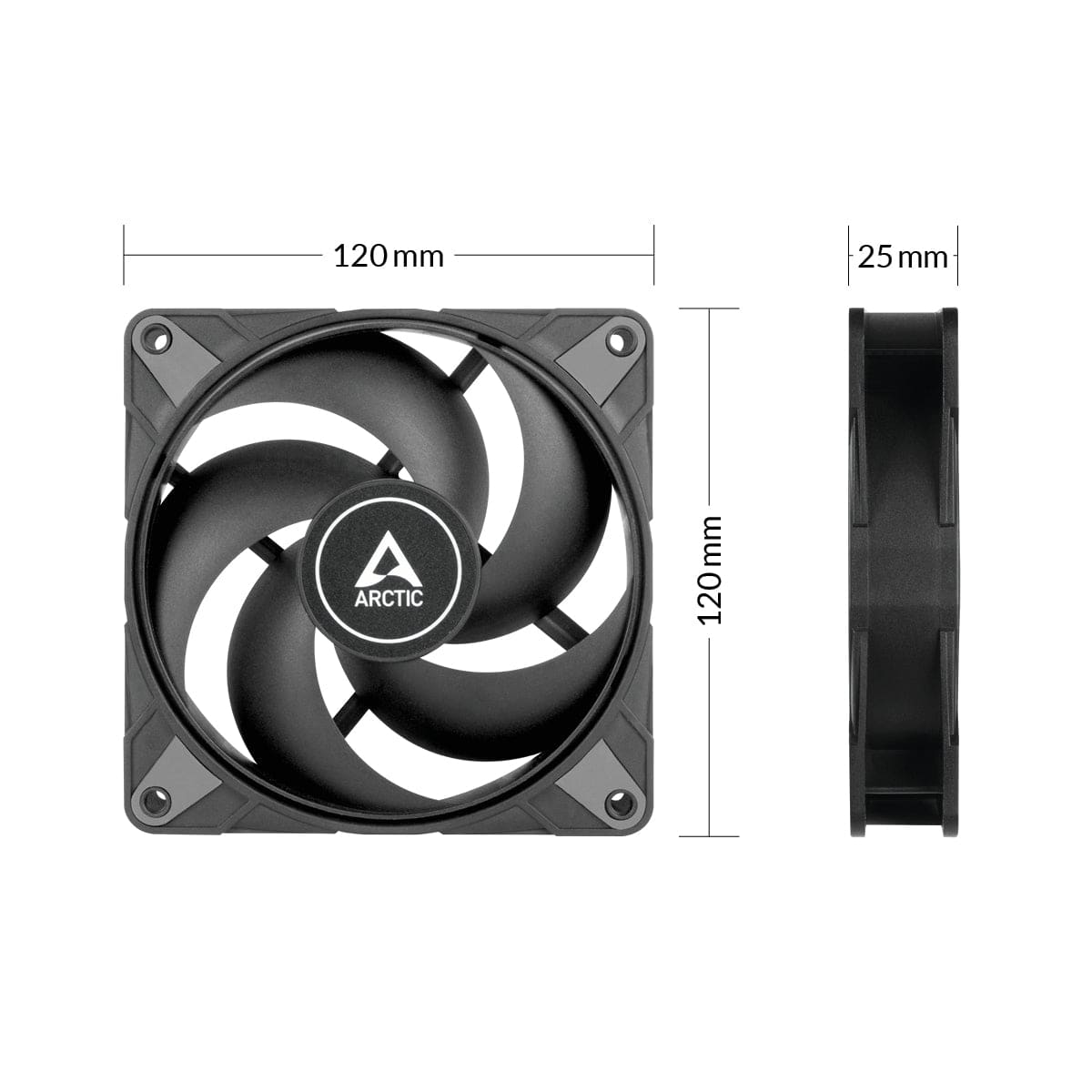 Arctic P12 Max High-Performance 12cm PWM Case Fan with Dual Ball Bearing 200-3300 RPM 4895213704076