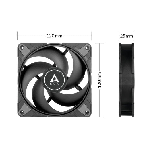 Arctic P12 Max High-Performance 12cm PWM Case Fan with Dual Ball Bearing 200-3300 RPM 4895213704076