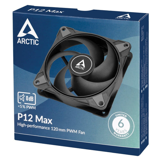 Arctic P12 Max High-Performance 12cm PWM Case Fan with Dual Ball Bearing 200-3300 RPM 4895213704076