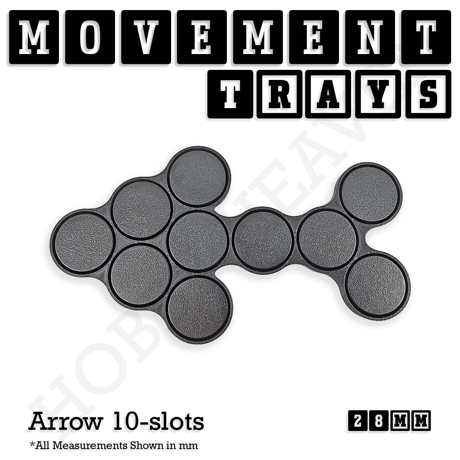 Movement Tray 28mm Movement Trays for Tabletop Games | Wargaming | Full Range