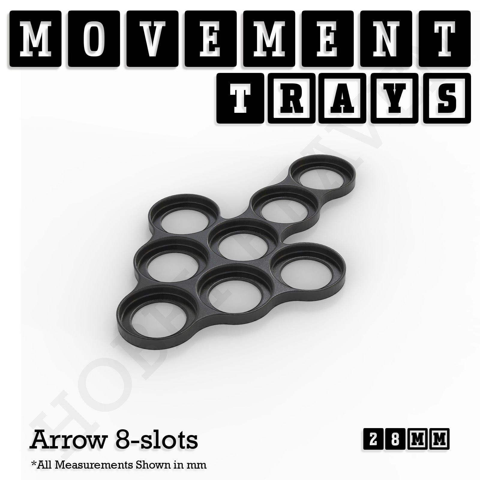 Movement Tray 28mm Movement Trays for Tabletop Games | Wargaming | Full Range