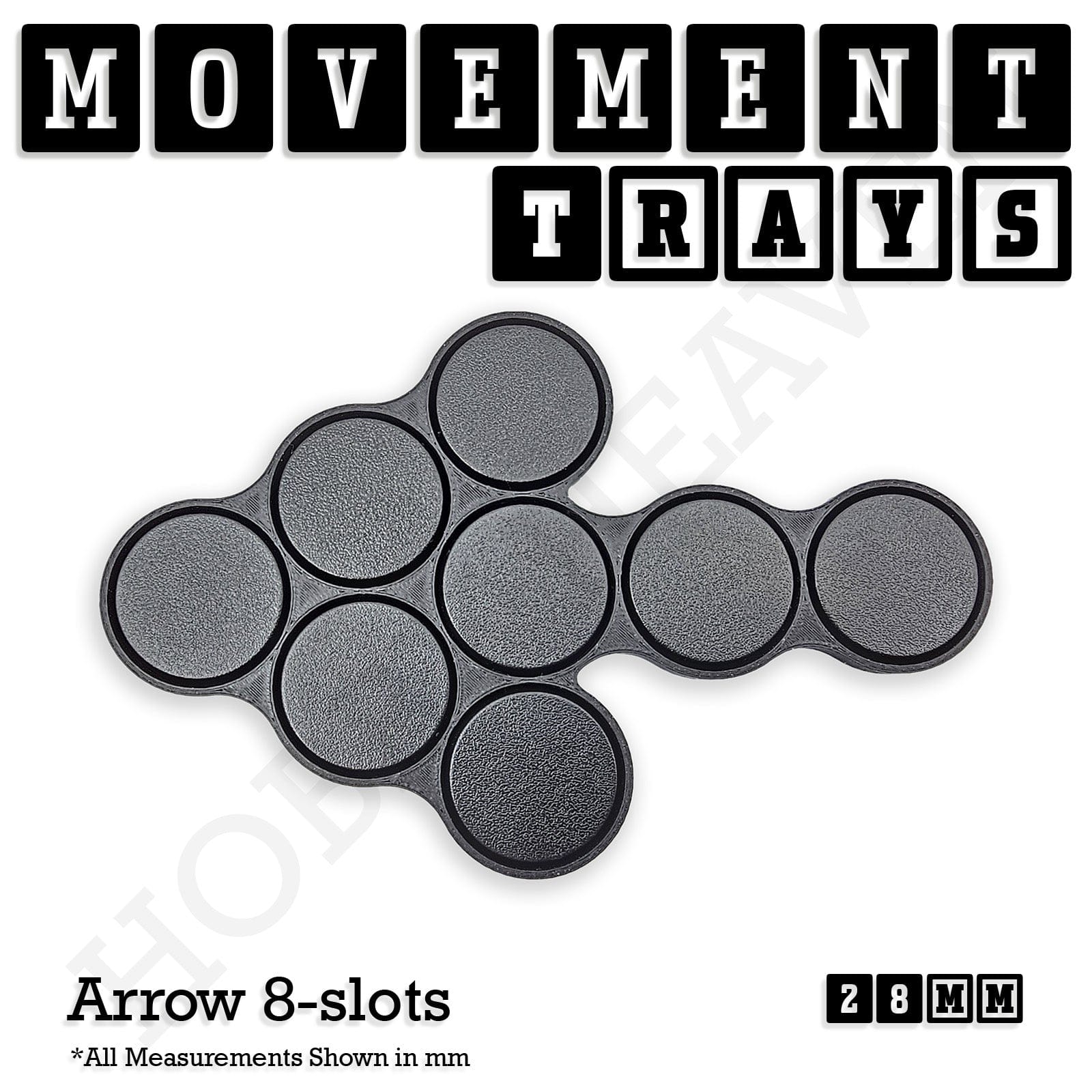 Movement Tray 28mm Movement Trays for Tabletop Games | Wargaming | Full Range