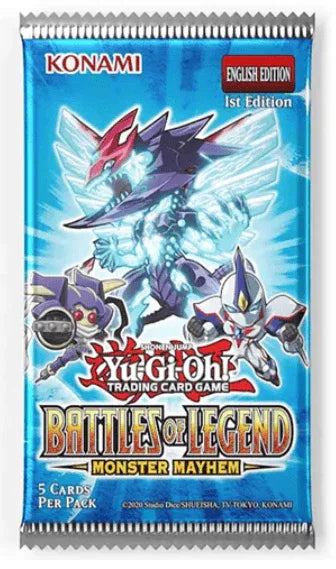 Barely Sensible Collectables Single Booster Pack Yu-Gi-Oh - Battles of Legend: Monster Mayhem - Booster Pack