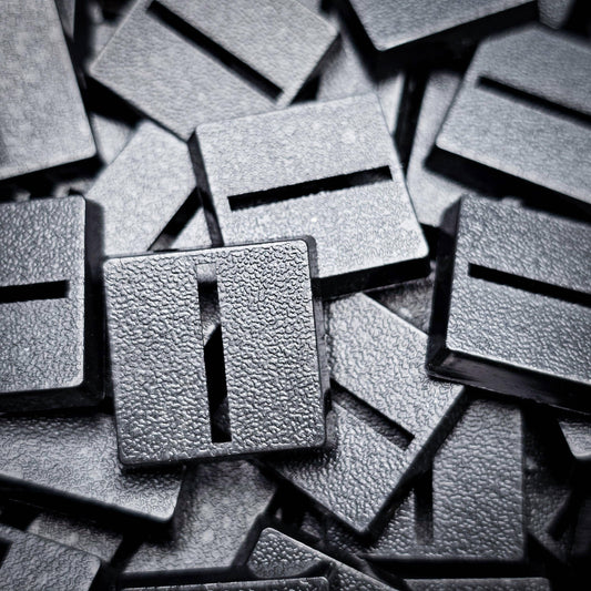 Base 20mm Square Parallel Slotted Plastic Bases