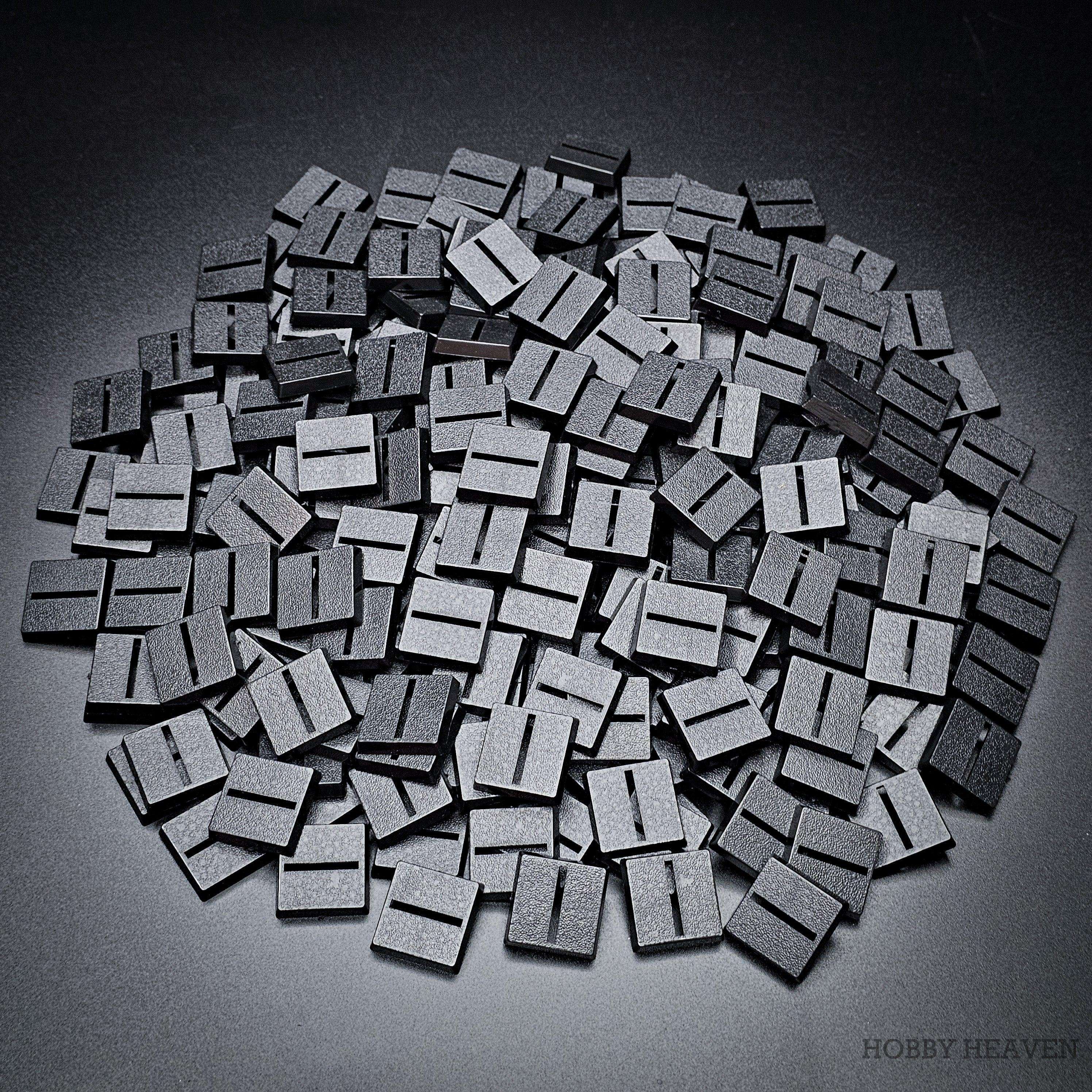 Base 20mm Square Parallel Slotted Plastic Bases
