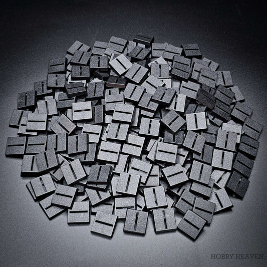 Base 20mm Square Parallel Slotted Plastic Bases
