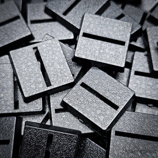 Base 20mm Square Parallel Slotted Plastic Bases