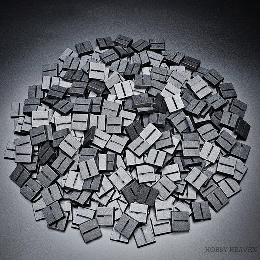Base 20mm Square Parallel Slotted Plastic Bases