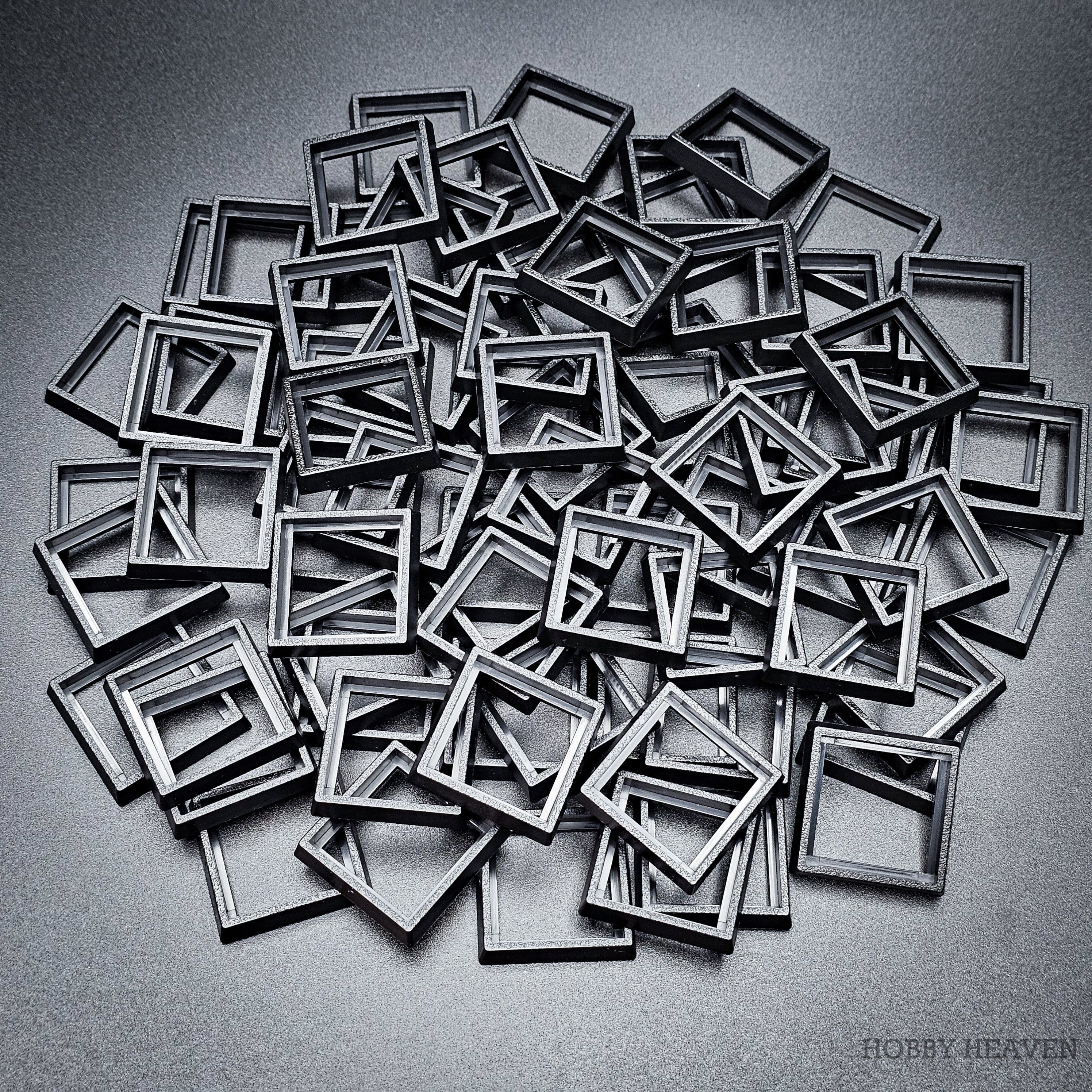 Base 25–30mm Square Base Adapters | Injection Moulded | No Rebasing Required | Fits Popular Fantasy Miniatures