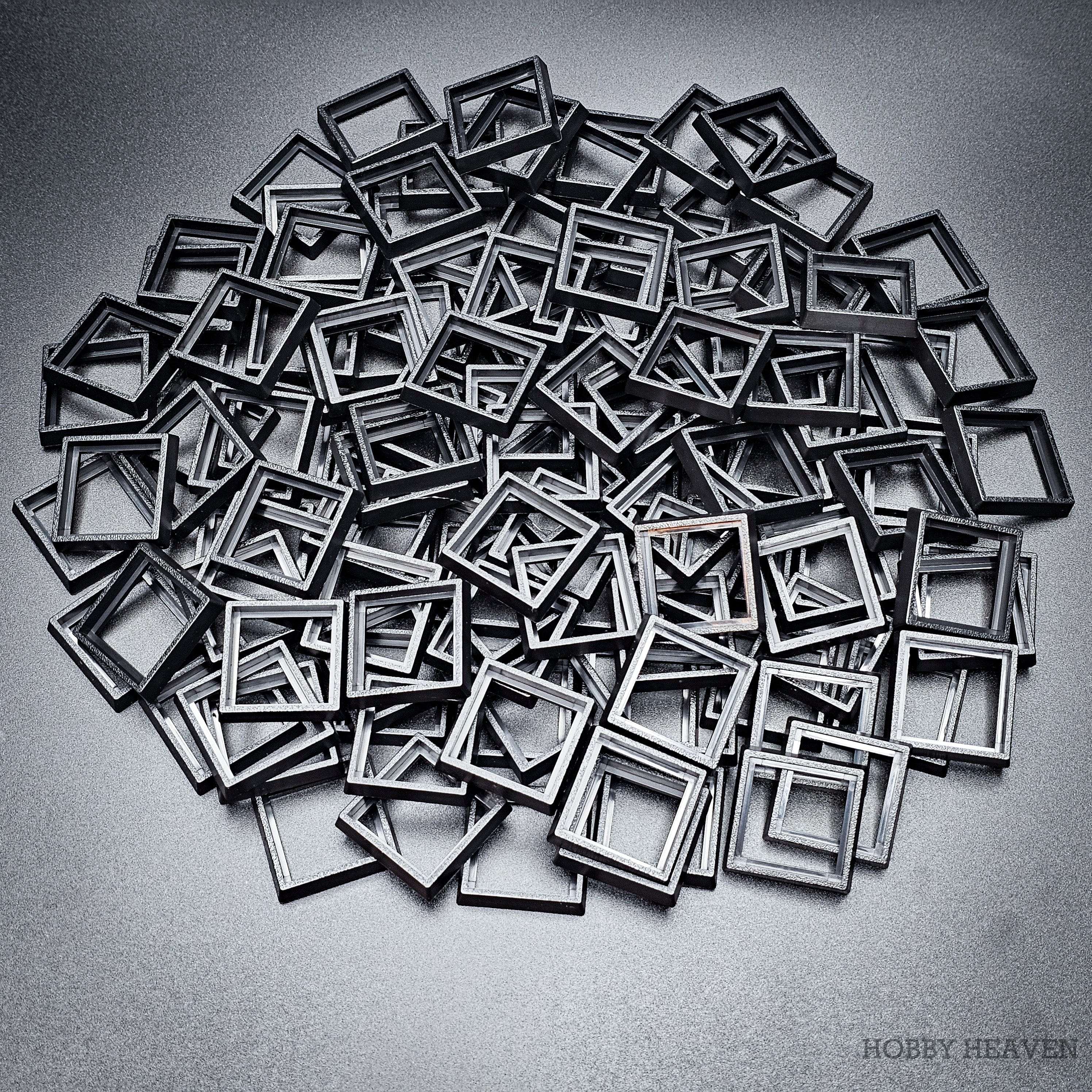 Base 25–30mm Square Base Adapters | Injection Moulded | No Rebasing Required | Fits Popular Fantasy Miniatures