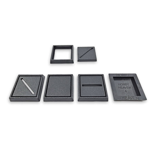 Base 25–30mm Square Base Adapters | Injection Moulded | No Rebasing Required | Fits Popular Fantasy Miniatures