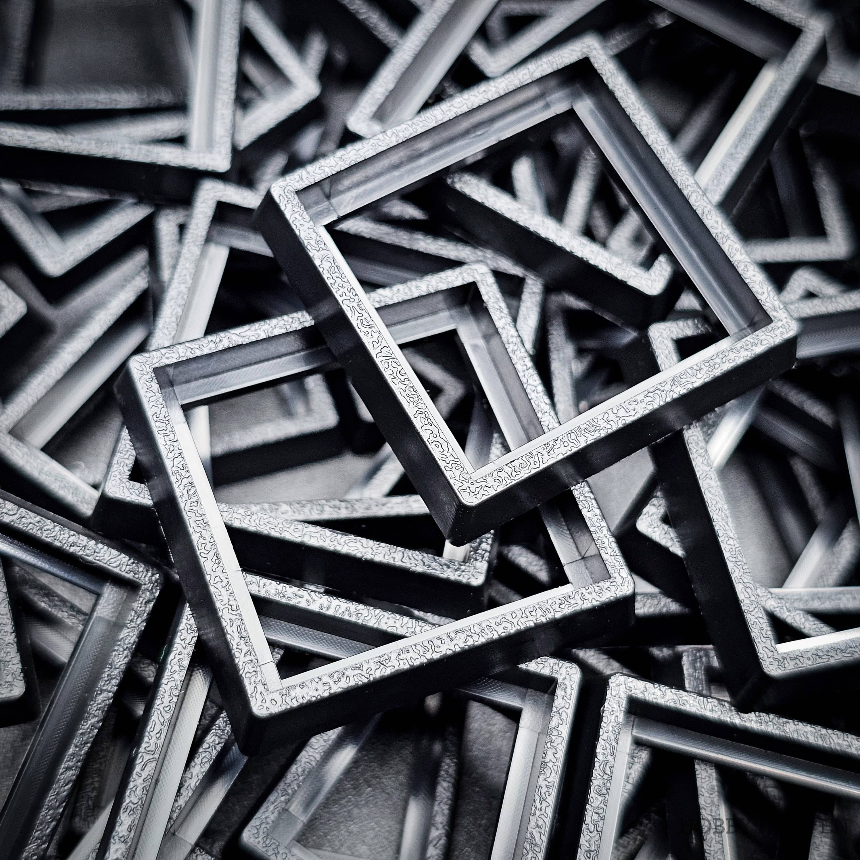 Base 25–30mm Square Base Adapters | Injection Moulded | No Rebasing Required | Fits Popular Fantasy Miniatures