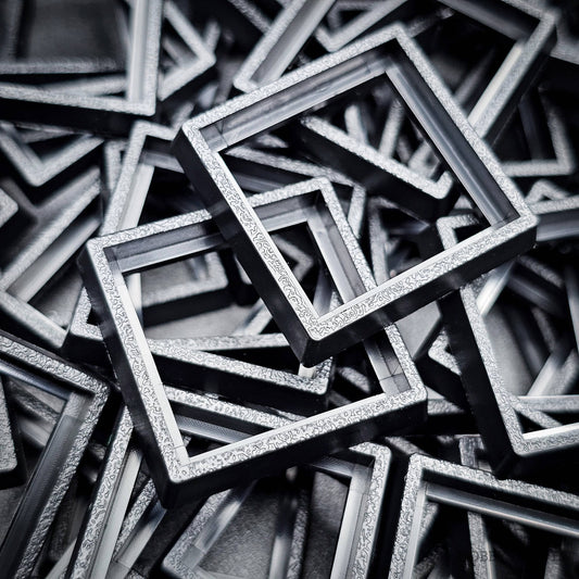 Base 25–30mm Square Base Adapters | Injection Moulded | No Rebasing Required | Fits Popular Fantasy Miniatures