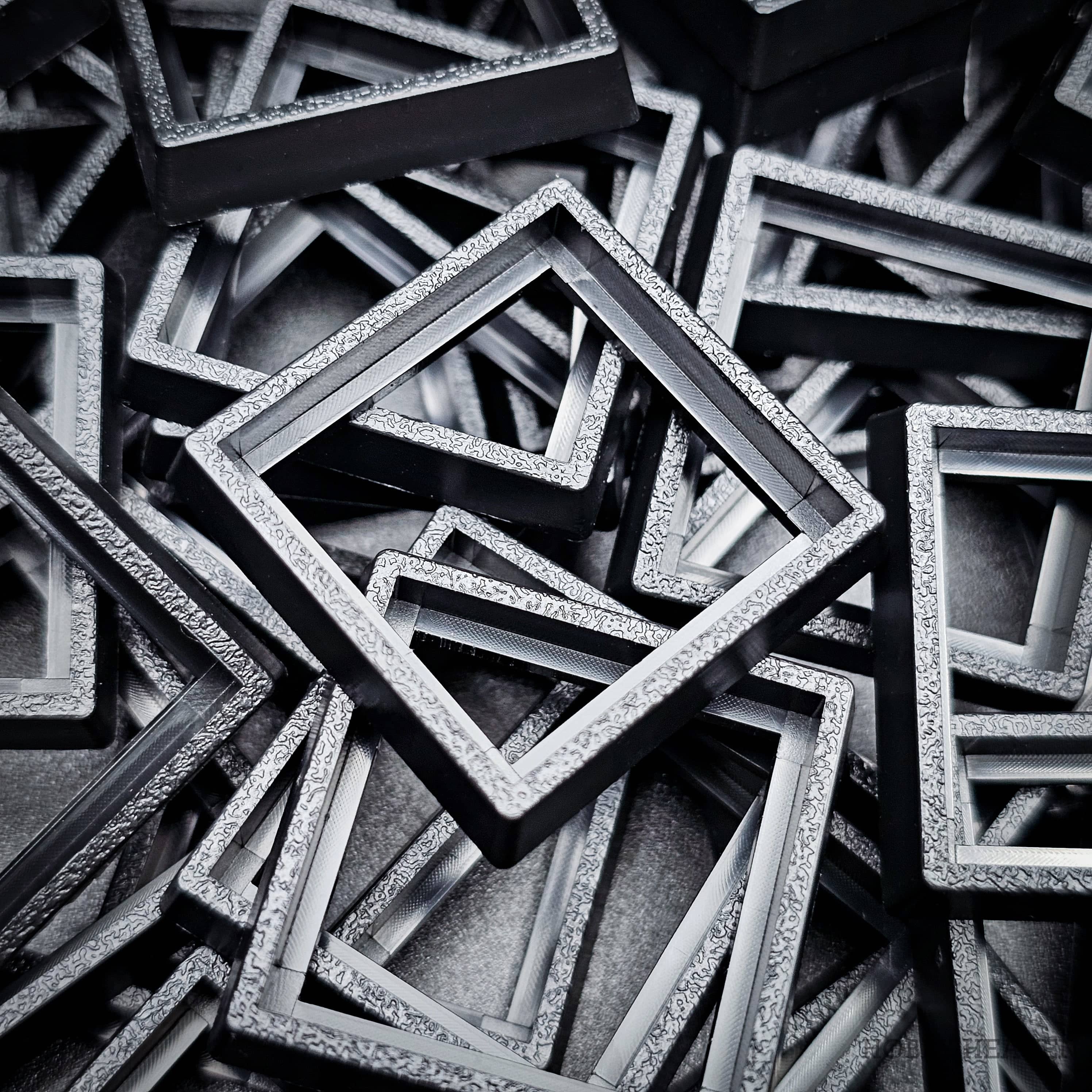 Base 25–30mm Square Base Adapters | Injection Moulded | No Rebasing Required | Fits Popular Fantasy Miniatures