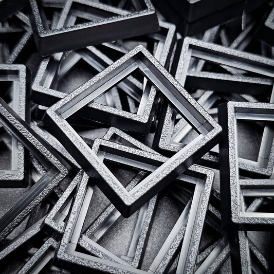 Base 25–30mm Square Base Adapters | Injection Moulded | No Rebasing Required | Fits Popular Fantasy Miniatures