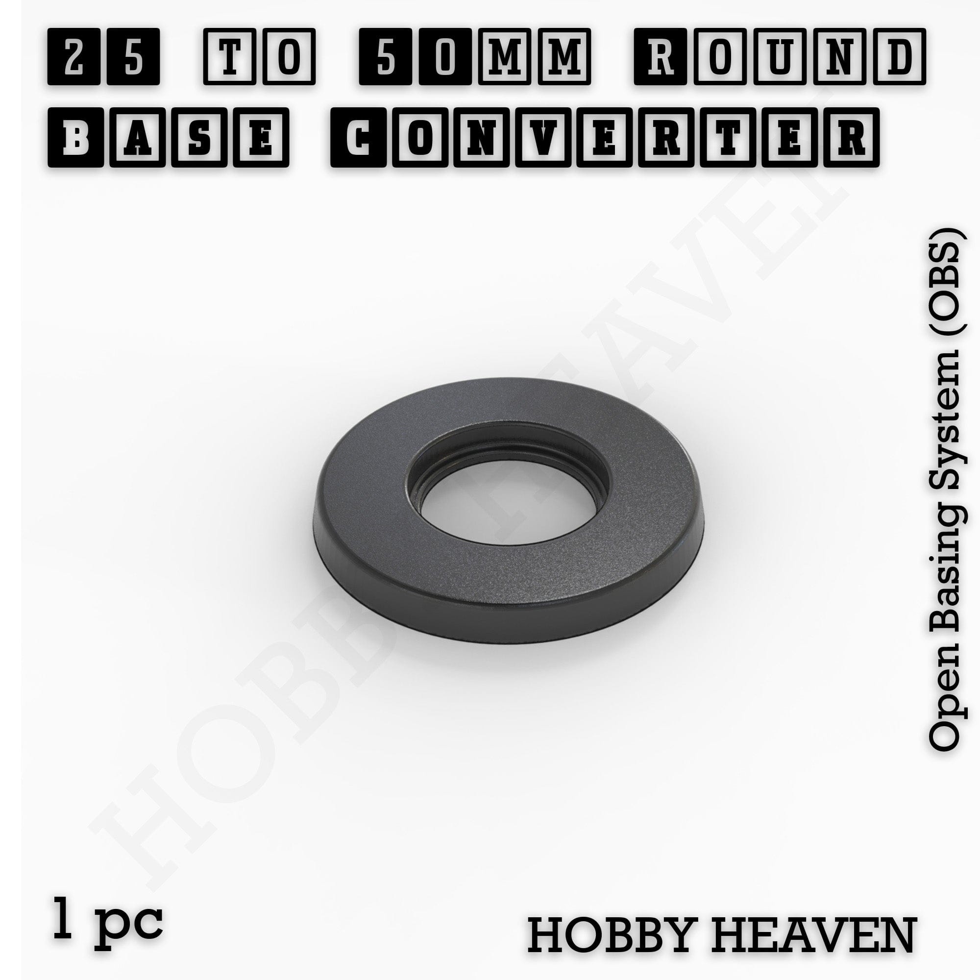 Base 25 to 50mm round bases Converters x1 pcs Round Bases Size Converters Round to Round 3d Print Full Range