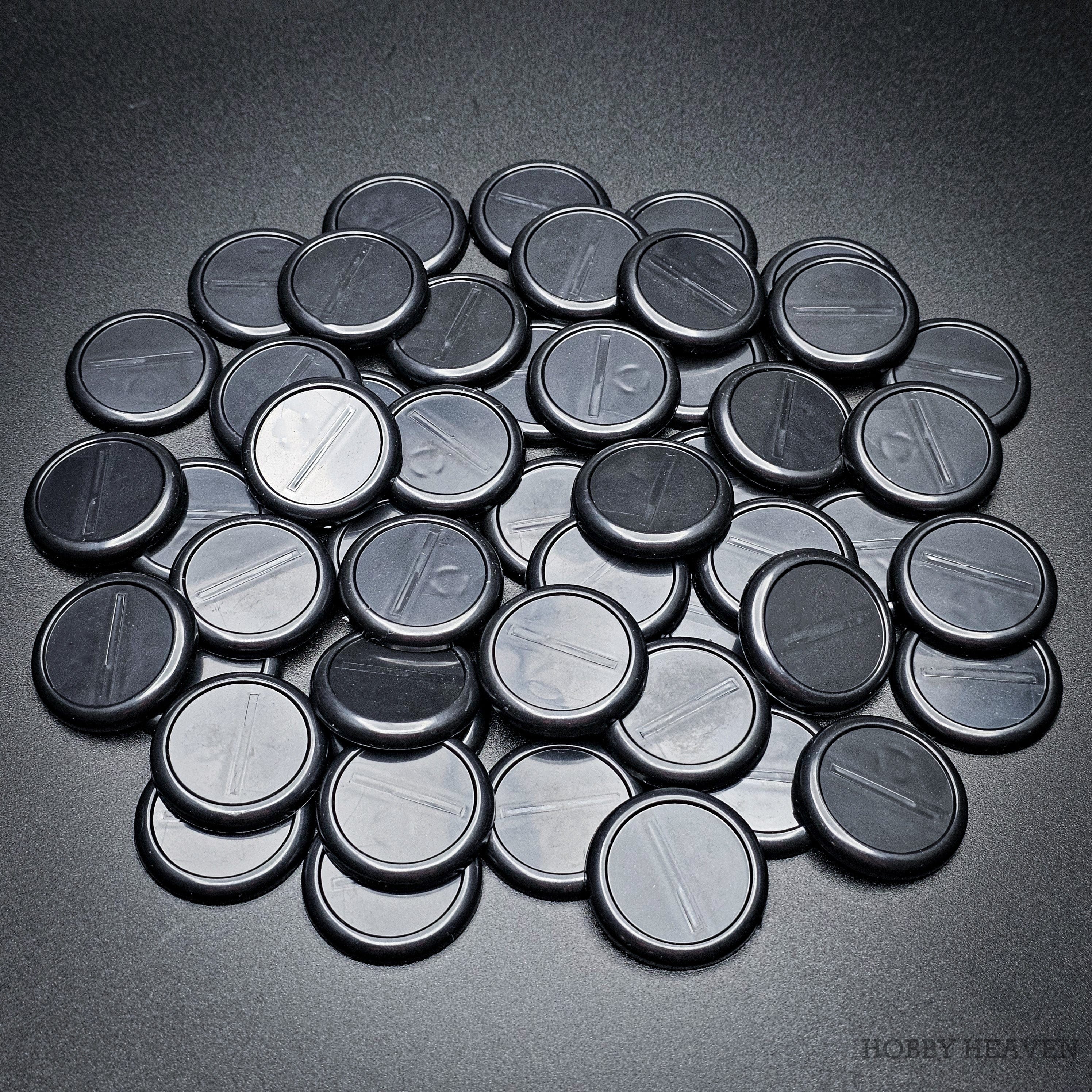 Base 30mm Wide Lip Round Plastic Bases