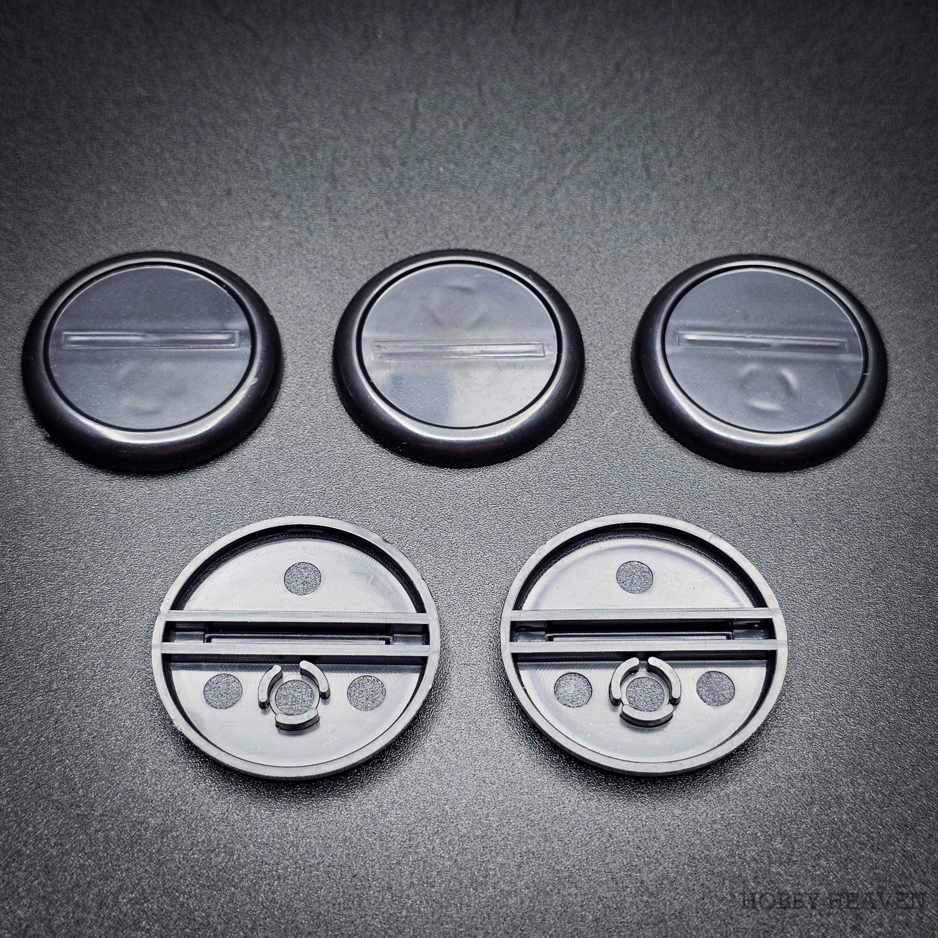 Base 30mm Wide Lip Round Plastic Bases